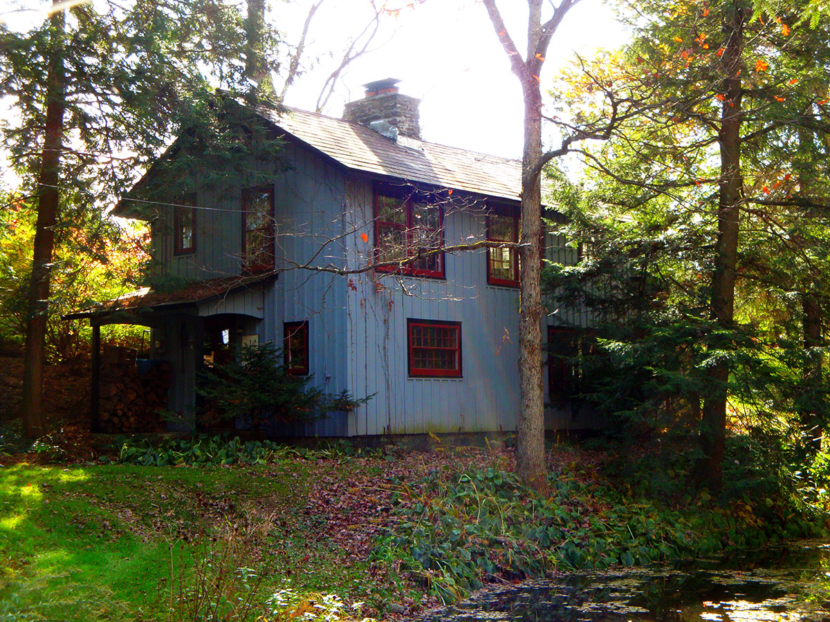 Apple Cottage from the pond